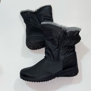 Totes Face Black Insulated Boots  Size 10 M